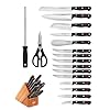 WÜSTHOF Gourmet Eighteen Piece Block Set | 18-Piece German Knife Set | Precise Laser Cut High Carbon Stainless Steel Kitchen Knife Set with 17 Slot Wood Block – Model