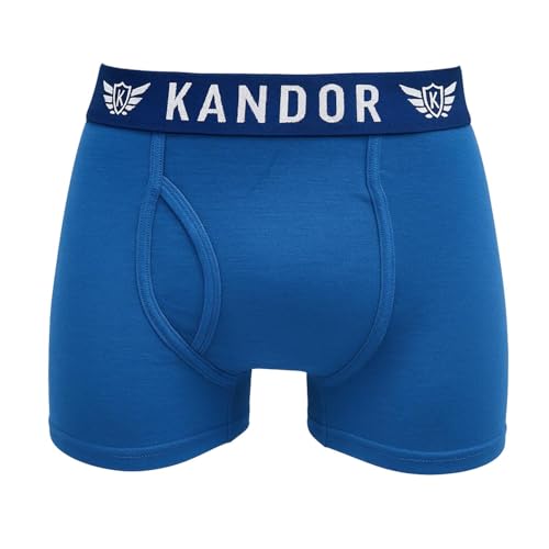 Kandor Bamboo Boxer Shorts for Men Multipack of 5 – Comfortable Breathable Stretch Cotton Trunks in Colour Mix 5 Pack - Eclipse XL - Image 2