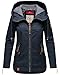 Produktbild Navahoo Damen Jacke Frühling Übergangsjacke Parka Mantel Kapuze B692 [B692-Wek-Navy-Gr.L]