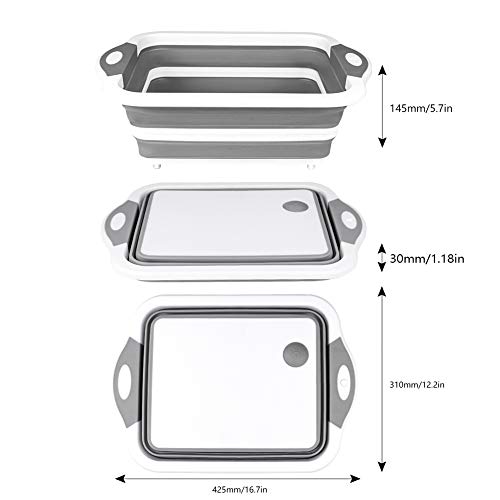 QiMH-Collapsible-Cutting-Board-Foldable-Space-Saving-Multi-function-Kitchen-Dish-Tub-and-Camping-Sink-Washing-and-Draining-Veggies-Fruits-Food-Grade-Storage-Basket-for-Picnic-BBQ-Prep-and-Camping