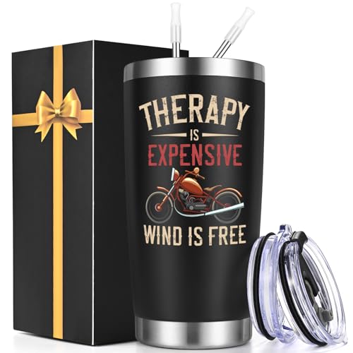 Lifecapido Motorcycle Gifts for Men, Therapy Is Expensive Wind Is