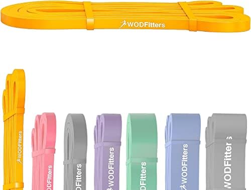 WODFitters Pull Up Assistance Band for Stretching, Mobility Workouts, Warm Up, Recovery, Powerlifting, Home Fitness and Exercise (#0 Orange)