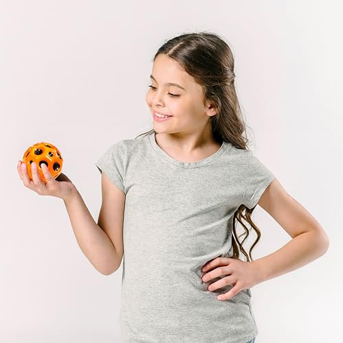 Image of VGRASSP Super Bouncy Rubber Moon Ball Toy for Kids and Adults with Craters - High Bounce, Textured Grip, Perfect for Playtime Fun - Return Gift Foam Ball (Pack of 12) Multicolor