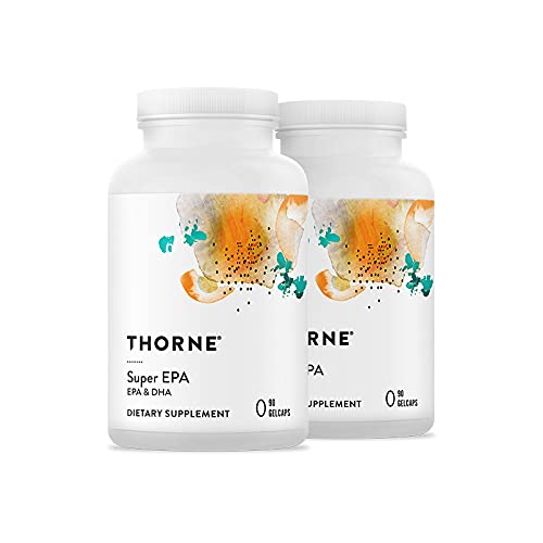 Thorne Super EPA Concentrated Omega 3 Fatty Acid Supplement EPA and DHA 90 Gel Cap - Set of 2