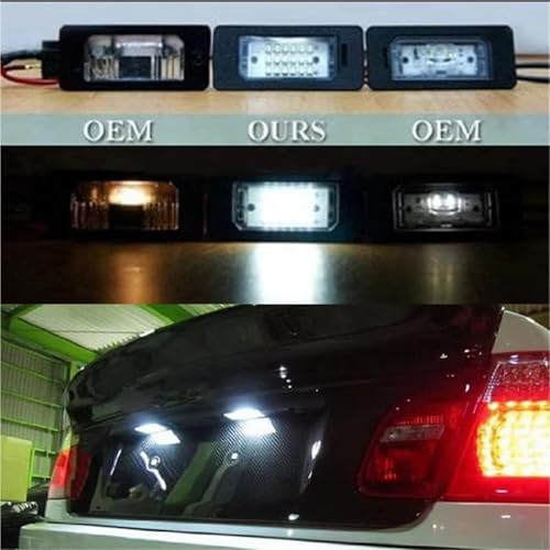Luz LED de matrícula para BMW E46 4 puertas y Touring kit de 2 lámparas blancas sin error Canbus 7