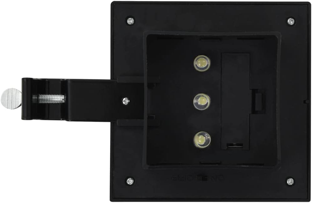 vidaXL Solar Lamp Set of 6 Black Plastic 4.7 in Square Solar Lamp