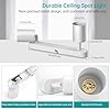 wowatt LED Ceiling Lights Adjustable 2 Way Spot Light Ceiling Bar GU10, White Wall Spotlight Fitting Rotatable Industrial Ceiling Spot Lamp Indoor for Kitchen Bedroom Hallway, GU10 Bulb Not Included #1