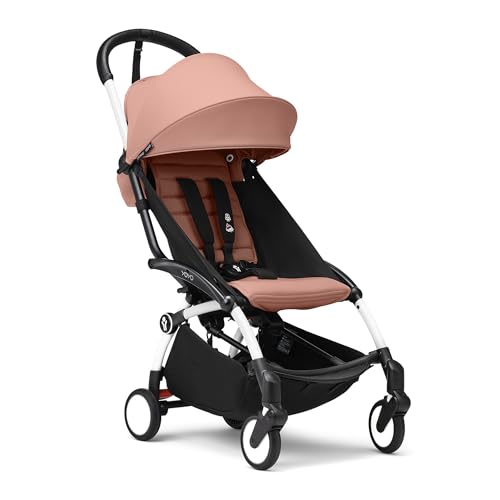 Passeggino Stokke YOYO3 da 6 mesi - Include telaio bianco/cuscino seduta Ginger + Capottina - Si...