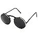 Pession Small Retro Steampunk Circle Flip Up Glasses / Sunglasses