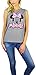 Disney Womens Mickey & Minnie Mouse Sleeveless Tank Top (Small, Minnie Grey)