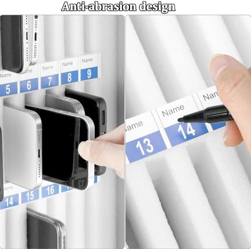 Transparent Aluminum Phone Locker Box - Secure 48-Slot Storage Cabinet with Handle & Lock for Office/Classroom - Durable & Safe Cell Phone Storage Solution