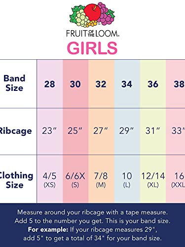Fruit of the Loom Girls' Seamless Stretch Sports Bra Pack #TOP27