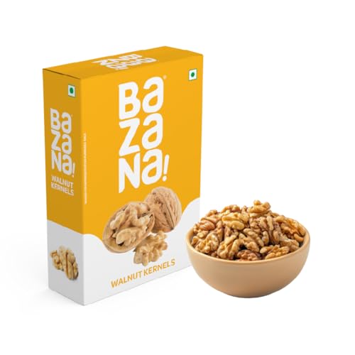 Image of Bazana Premium Californian Walnut Kernels, 250g | Walnuts without Shell | Akhrot Giri | Rich in Protein, Iron & Omega-3 | Dry Fruits Snack for Daily Nutrition