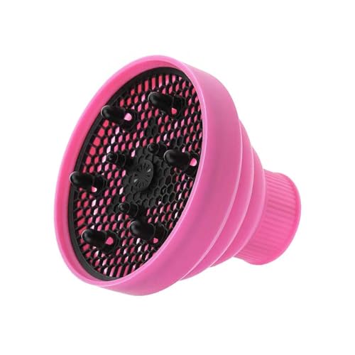Universal Collapsible Hair Dryer Diffuser Travel and Easy Storage Diffuser Fit Most of Hair Dryer (Pink)