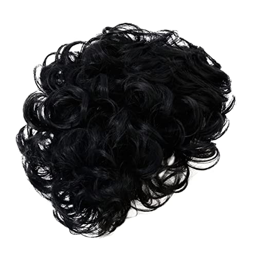 SOESFOUFU シー男性用ショートウィッグ 高温耐性化学繊維素材 コスプレ用ふわふわヘッドウェア 洗える合成ヘア 通気性設計 ハロウィンパーティー向け