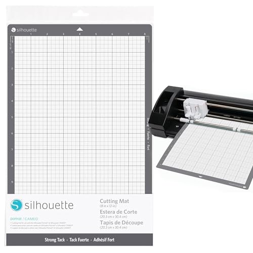 Silhouette America Alfombrilla de corte para Silhouette Portrait (aprox. 20,32 x 30,48 cm), adhesivo fuerte