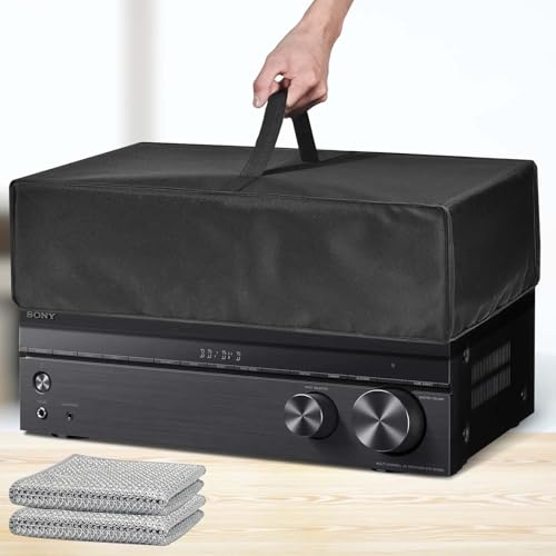 Stereo Receiver Dust Cover, Waterproof, Dustproof And Anti-Static 600D Nylon Material, Compatible For Sony STRDH190/STRDH590 5.2-Ch, For YAMAHA R-S202BL/RX-V385 5.1-Ch Surround Sound Receiver