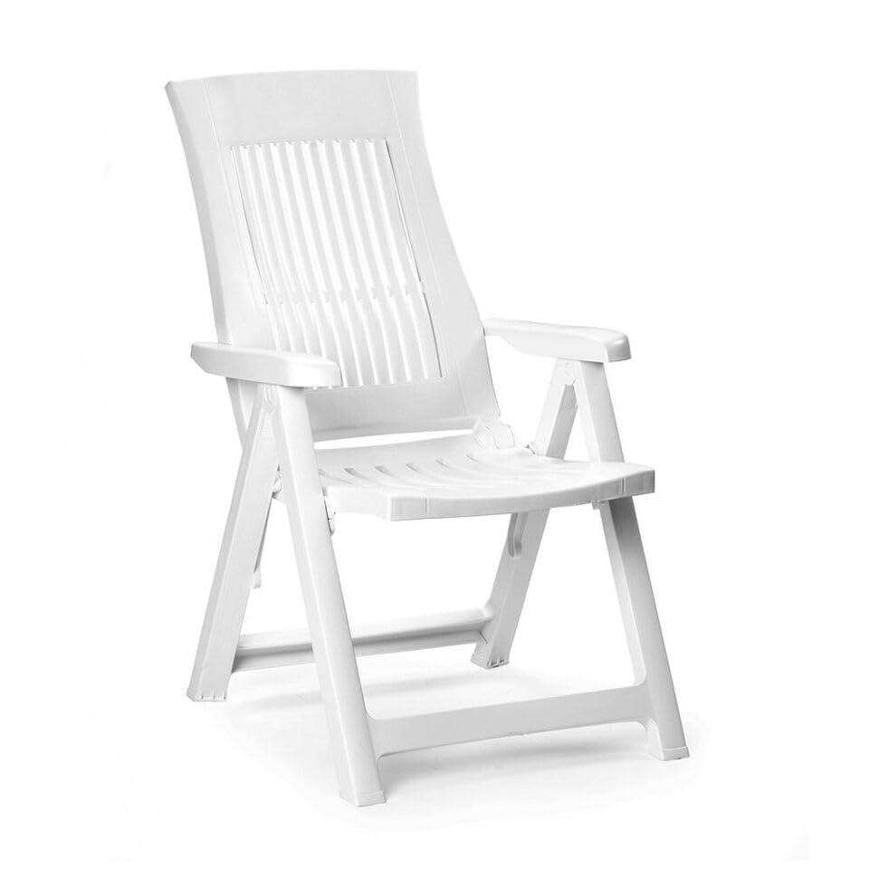 URBNLIVING Chaise longue de jardin pliante, 5 positions, résistante aux intempéries, siège confortable pour jardin, terrasse, camping et salle à manger