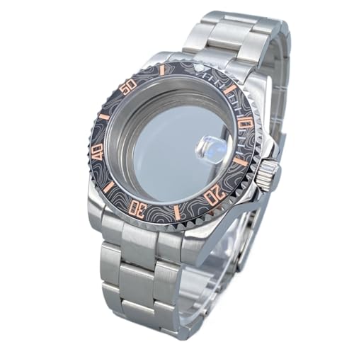 1�� HN35 40mm GMT/SUB �V���o�[ �E�H�b�`�P�[�X�Z�b�g �T�t�@�C�A�K���X 120�N���b�N�x�[�� NH34/NH36���[�u�����g�p �A�N�Z�T���[ 28.5mm ���t�_�C����(#27/33/613,Glass back cover)