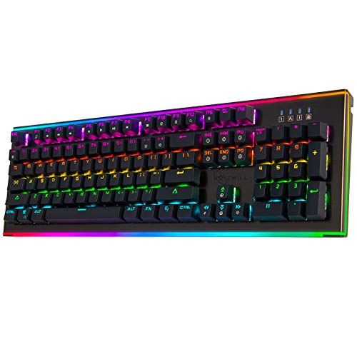 Rosewill Mechanical Gaming Keyboard, 19 Rgb Backlit Modes, Dynamic Customizable Rim Backlights, Blue Switches - Neon K75 V2 #TOP2
