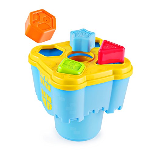 Happkid Stacking Cups with Castle Stacker for Toddler, Stacking and Sorting Nesting Toys Game for Kids from 12 Months (18 PCS)
