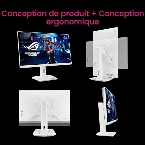 ASUS Moniteur Gaming ROG Strix XG27ACS-W USB Type-C – 27 Pouces QHD 2560x1440, 180Hz, 1ms, Fast IPS, USB Type-C, Compatible G-Sync, VESA, HDR