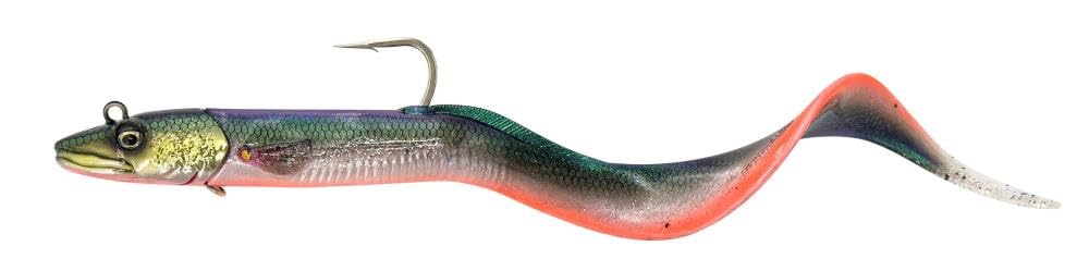 Savage Gear Conger EEL Ultimate Predator Bait, Multiple Colours, 50 g - 200 g, Sea Bait, Halibut Bait, Rubber Fish, Jig Bait (Firebelly, 50 g)