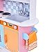 Lil' Jumbl Kids Kitchen Set, Pretend Wooden Play Kitchen with Chalk Board, Play Phone, Towel Rack & Ice Dispenser, Clicking Knobs, Pots & Utensils Included - Colorful