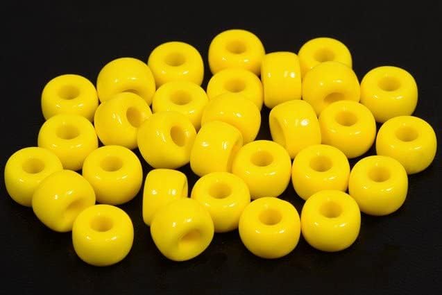 150pcs Pressed Beads Pony Bagel 9 mm, Yellow (83120), Bohemia Crystal Glass, Czechia 11149017