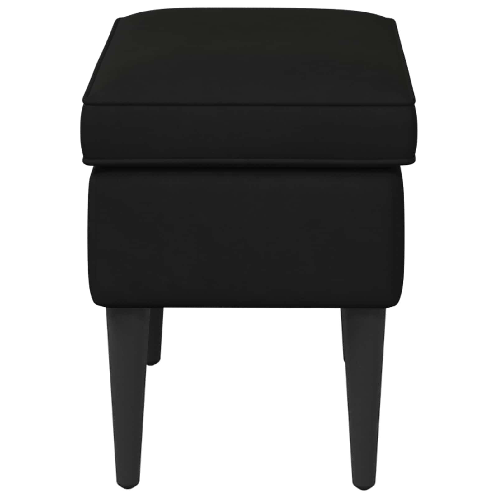 Taburete plegable negro 55 x 35 x 41 cm terciopelo ahorra espacio, portátil, estable, resistente a la intemperie, versátil para salón, balcón, jardín, camping, exterior, comedor, fiesta