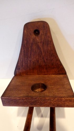 Wood Single Full Size Bat Rack Display With One Baseball Mahogany Finish Wall #TOP4