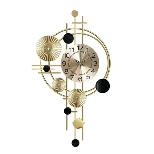 Horloge de salon or silencieuse pour créer un salon chaleureux et moderne