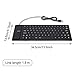USB Silikon faltbare Tastatur, 5,1x13,5 Zoll 85 Tasten USB Wired tragbare wasserdichte leise weiche Rollup Keyboard Ergonomisches kabelgebundene Business Tastatur für iOS/Androd/Window PC Laptop