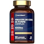 Vinaigre de Cidre 4000mg | 180 Gélules Vegan | Hautement dosé | Haute Dose de Vinaigre de Cidre de Pomme | Apple Cider Vinegar Tablets | Horbaach