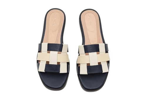 Cole Haan Cole Haan Women's Sandals - Go-To Ensley Slide, Midnight/Alabaster Leather, 7.5-B US