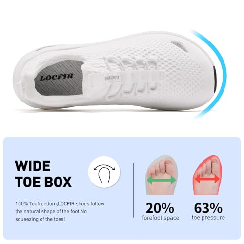 Image of Wide Toe Box Shoes Women Slip on Sneakers with Arch Support, Extra Wide Width Comfort Walking Shoes for Plantar Fasciitis, Zero Drop Cushion Tennis Gym Shoes