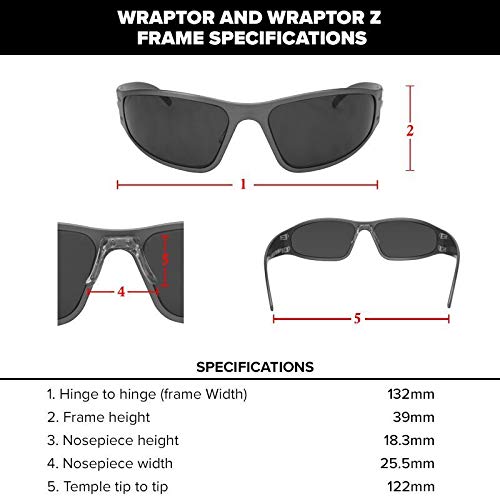 Gatorz Wraptor Aluminum Frame Sunglasses-Blackout Tactical Style/Smoked Lens #TOP3