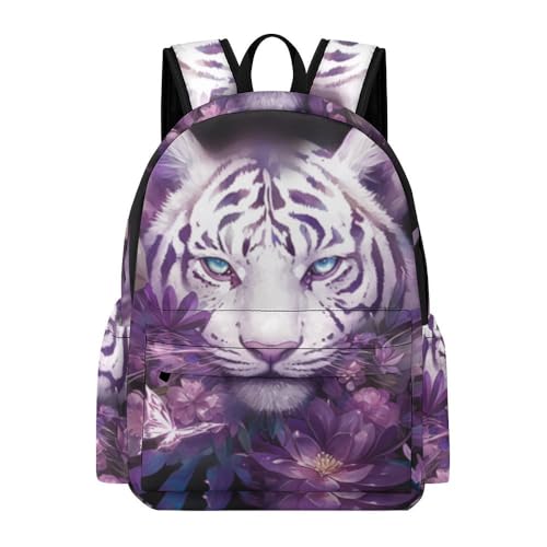 Sac à dos écolier tigre imperméable grand format pour enfants de CP et primaire