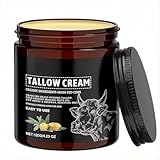 Beef Tallow Creme Bio – Whipped Tallow Balm & Rindertalg Creme für Gesicht & Körper, 100% Grasgefüttertes Rindertalg Hautpflege, Natürliche Talg-Gesichtscreme & Moisturizer