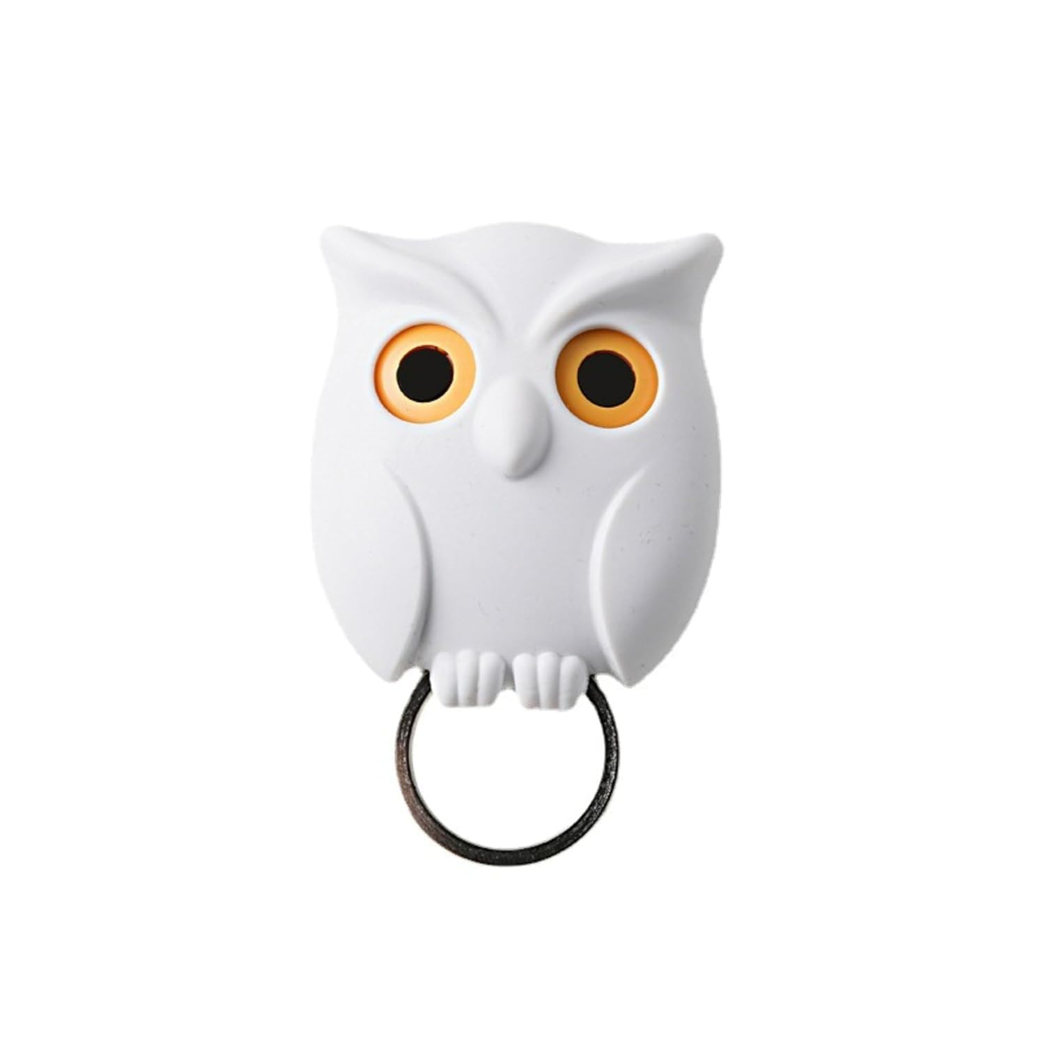 Magnetic Night Owl Key Holder - Automatic Open/Close Eyes, Cute & Creative Key Hanger, Wall Mounted. Set of 1. (White)-image-24