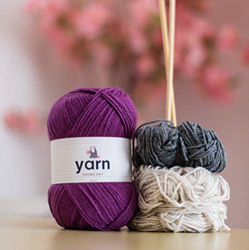 Korbond Yarn - Beige - 2 x 100g Acrylic Wool - Lightweight, Hypoallergenic & Durable Double Knit Crochet Yarn Knitting Wool - Image 3