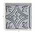 FASÄDE Traditional Style/Pattern 1 Decorative Vinyl Backsplash Panel in Argent Silver (6X6 Inch Sample)