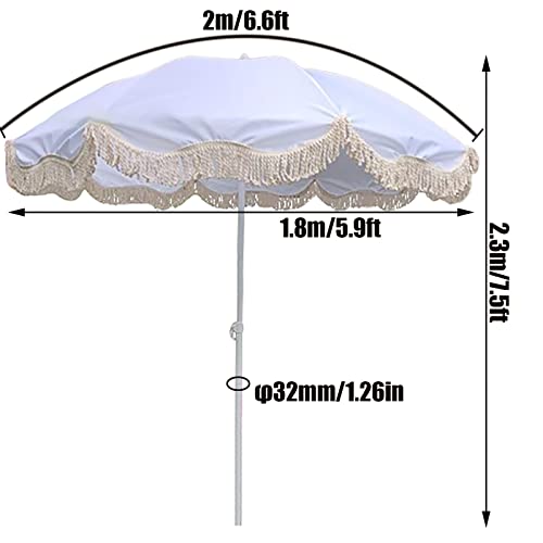 Parasol inclinable anti-UV 200cm contre la chaleur sur la terrasse - 4