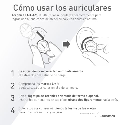 Auriculares intraurales Technics EAH-AZ100E-A inalámbricos con Bluetooth multipunto 5