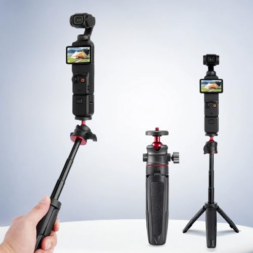 Portable Desktop Mini Tripod Aluminum Alloy Desk Tripod with 360 Degree Ball Head, Quick Shoe Plate for DSLR Camera Video Camcorder for Video Recording Filming，Black