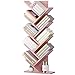 LJFYXZ Libreria ad Albero Scaffale per Libri a 3/4/5 Livelli, Espositore in Legno per Soggiorno, Risparmio di Spazio Scaffale Fai da Te (Color : Pink, Size : 44x20x132cm)