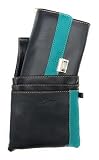 Kellnerbörse mit Kette und Holster Kellnertasche Kellnerportemonnaie Taxibörse schwarz (grün)