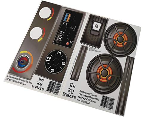 The Toy Restore Replacement Stickers Fits Fisher-Price 1988 Kitchen Center #2101