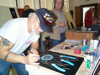 Size 00 Series Bobbo-Mack Super Quad 4 Action Scroll Pinstriper Brush Blue Squirrel & Black Synthetic Hair #TOP4