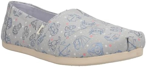 TOMS Women's Seasonal Classic Alpargata Mid Grey Foil Mystic Sky | Image 1